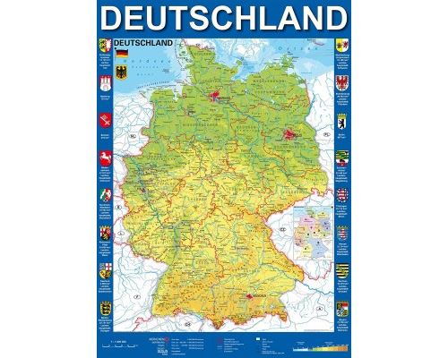 Puzzle 1000 Pièces : Carte de l'Allemagne, Schmidt Spiele