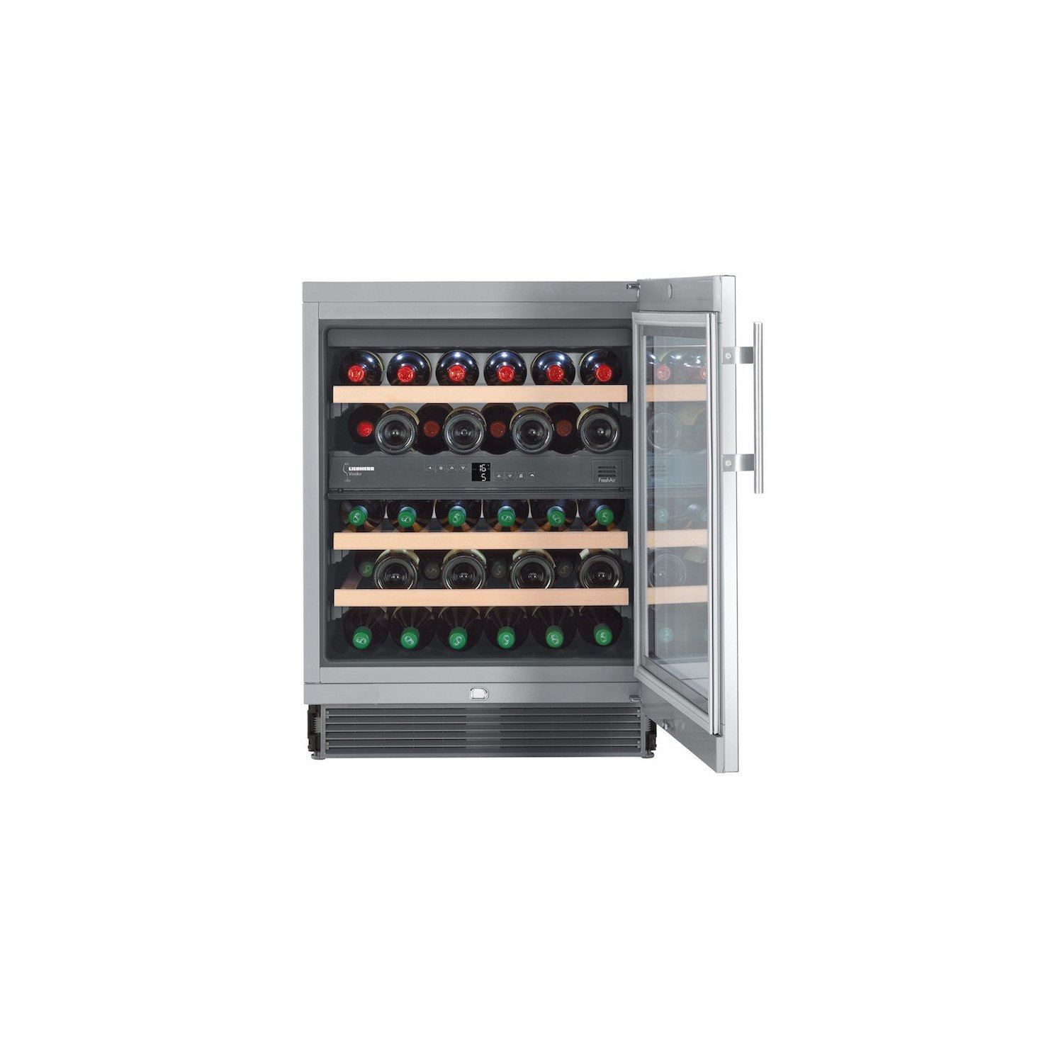 Cave vins 34 bouteilles 2 zones, encastrable & inox Liebherr