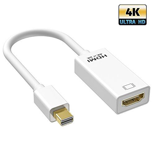 VicTsing Adaptateur Mini DisplayPort HDMI 4K Câble Mini DP/Thunderbolt vers HDMI Support Résolution 4Kx2K HDTV pour MacBook Air/Pro,