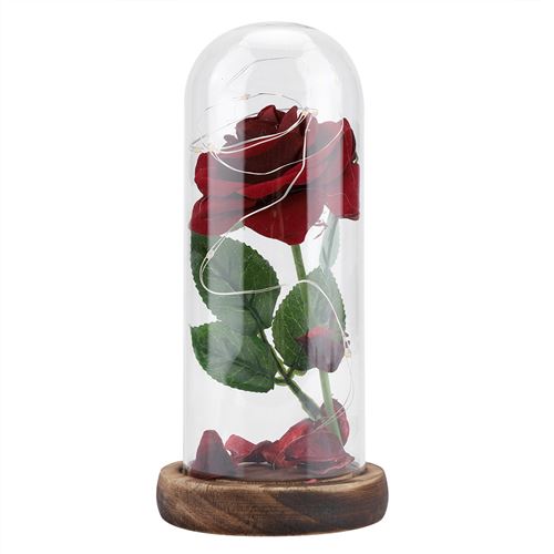 Rose Enchantée lumière LED Comme Cadeau pour fête des mères Anniversaire la Noël la Saint Valentin décoration - Rouge