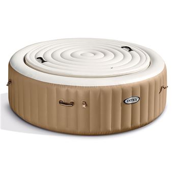 Spa gonflable PureSpa Sahara rond Bulles 4 places + Couverture thermique - Intex