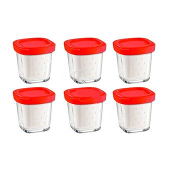 Coffret de 6 pots avec égoutoir delices box pour yaourtiere seb - 1