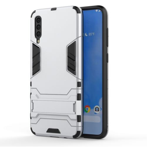 Housse étui Coque portable avec support pour Samsung Galaxy A50 - Argent -4214