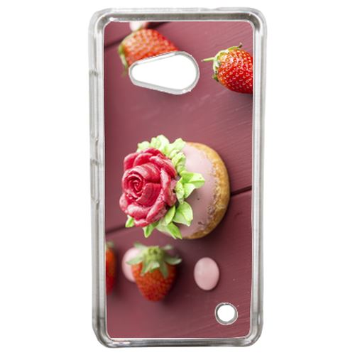 Coque Choux Cup Cake Fraise Rose Compatible Lumia 550 Transparent