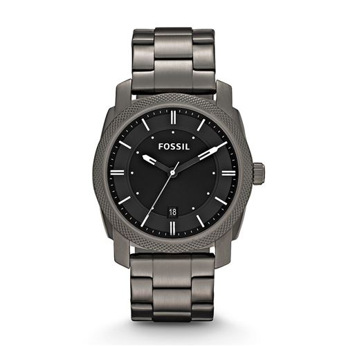 Fossil Montre Machine En Acier Inoxydable Fumé