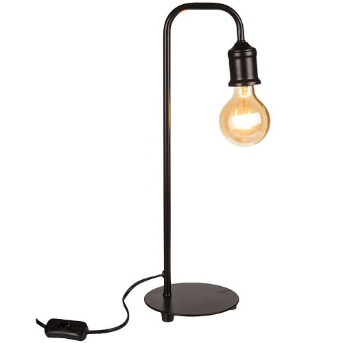 Lampe de table en métal noir