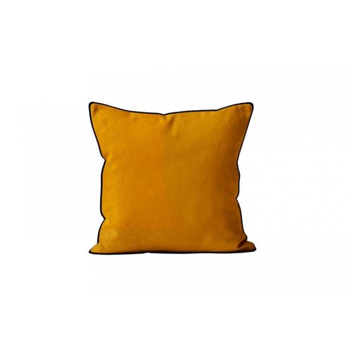 Coussin en microfibre lavée 40x40 cm BOHEME moutarde, par Soleil d'Ocre