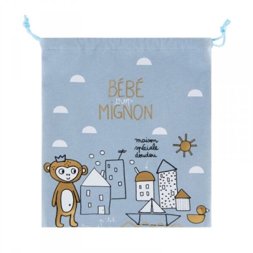 Sac à doudou zen trop mignon - garçon - derrière la porte