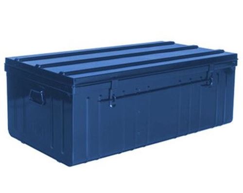 Pierre Henry - Malle de rangement en métal bleu 130 litres