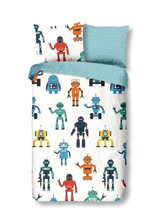 Good Morning enveloppe de couette Robots 135 x 200 cm