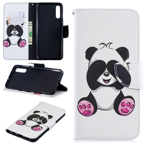 Etui en PU support motif imprimé mignon panda pour votre Samsung Galaxy A70