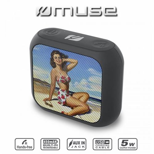 Muse M-312 Pin-Up - Haut-Parleur - pour Utilisation Mobile - Sans Fil - Bluetooth - 2 Watt