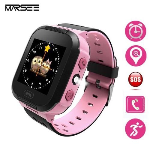 Montre intelligente, 1.44 pouce tactile anti-perdu montre intelligente pour enfants filles garçons SOS bracelet montre intelligente