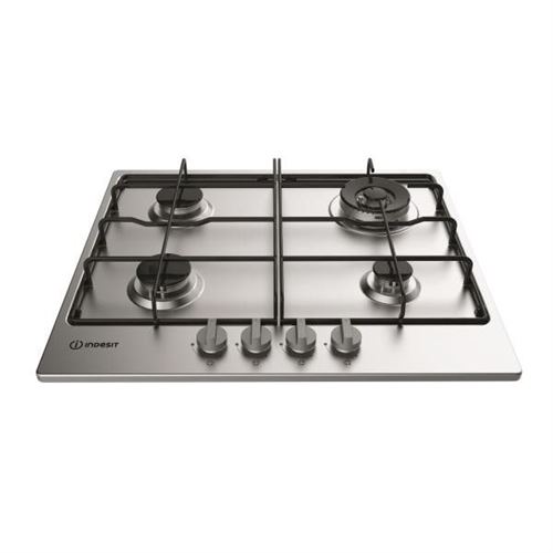 Indesit Thp 642 IX/I - Table De Cuisson Au Gaz - 4 Plaques De Cuisson - Niche - Largeur : 55.5 Cm - Profondeur : 47.5 Cm - Acier Inoxydable