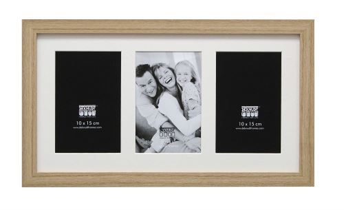 Deknudt Frames S66kb3 Cadre Photo Pour 3 Photos Vertical Naturel 13 X 18 Cm