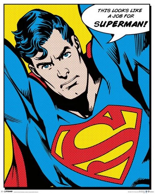 SUPERMAN - DC COMICS - 40x50 cm - AFFICHE / POSTER
