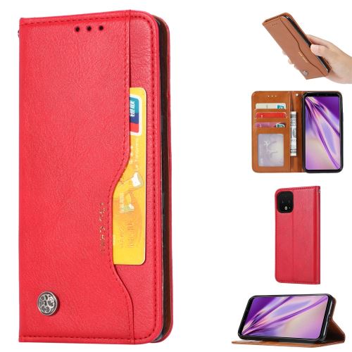 Etui en PU auto-absorbé rouge pour votre Google Pixel 4
