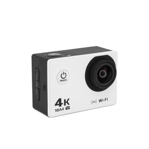 Caméra de sport 4K Ultra HD WIFI 16MP, 1080P / 30fps, 170 degrés, LCD 2.0 pouces, caméra HD étanche 30M DV casque - blanc