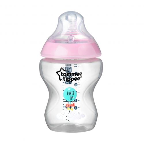 Biberon déco fille closer to nature 260ml - tommee tippee