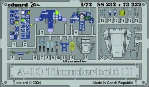A-10 Thunderbolt Ii - 1:72e - Eduard Accessories