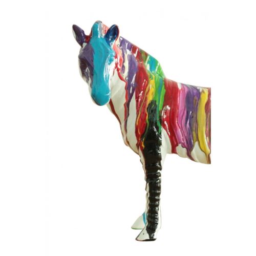 Zèbre statue décoration - couleur laquée jets de peinture multicolore -  Achat & prix | fnac