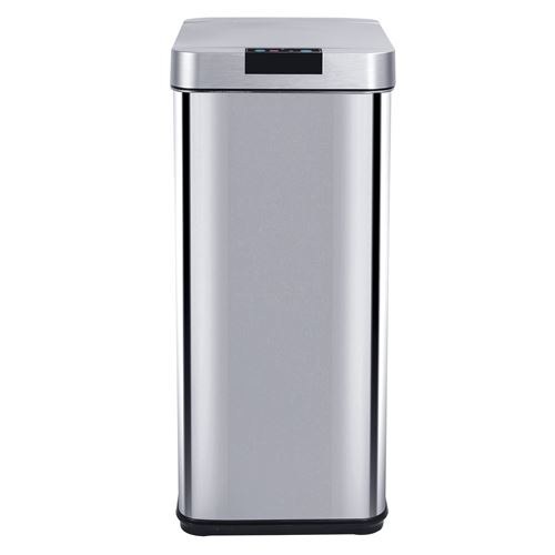 Poubelle de cuisine automatique design 50L PARKSIDE en acier INOX avec cerclage