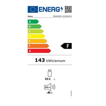 réfrigérateur 1 porte intégrable à glissière 310l - frdn18fs1