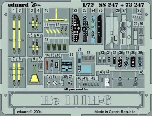 Heinkel He 111h-6 Interior - 1:72e - Eduard Accessories