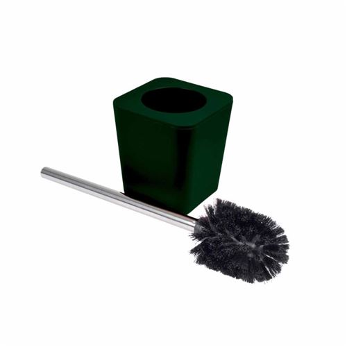 Paris Prix - Brosse Wc Soft Touch vitamine 38cm Kaki