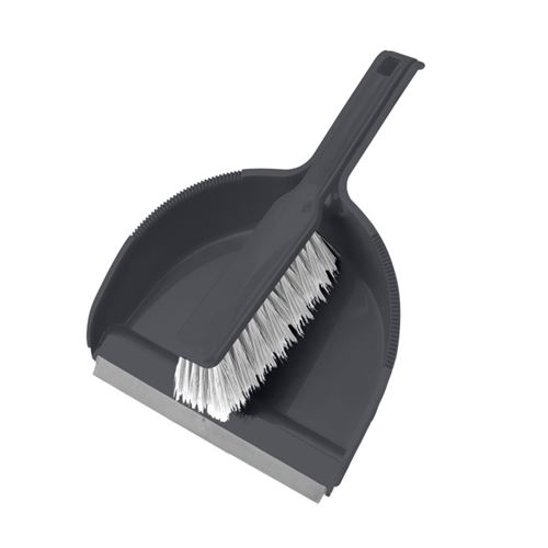Paris Prix - Pelle & Balayette rebord Gomme Anthracite