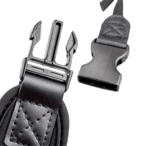 Bandoulière Photo Cuir Sangle Appareil Photo Padwa - Coton Brodé & Cuir - Réglable 32-61" - Pour DSLR Sangle Confort Photo