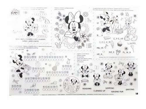 Disney dessin à colorier Minnie Mouse XXL junior 70 x 100 cm papier blanc (en)