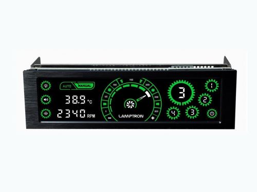 Lamptron CM430 PWM Fan Contrôleur 4 canaux 5.25 pouces – Noir avec LED Vert