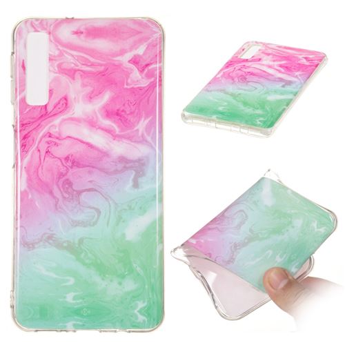 Coque en TPU motif marbre style F pour votre Samsung Galaxy A7 (2018) A750