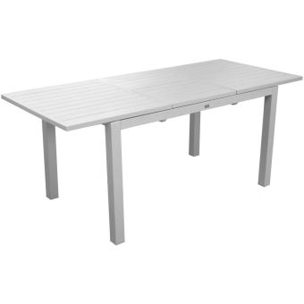 Proloisirs Table En Aluminium Avec Allonge Trieste 180 Cm Blanc