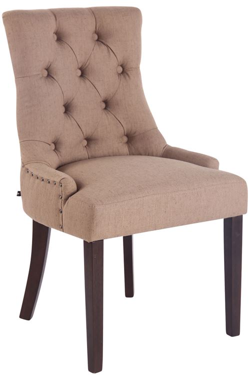 Chaise de salle à manger ABERDEEN tissu , Taupe/Antique