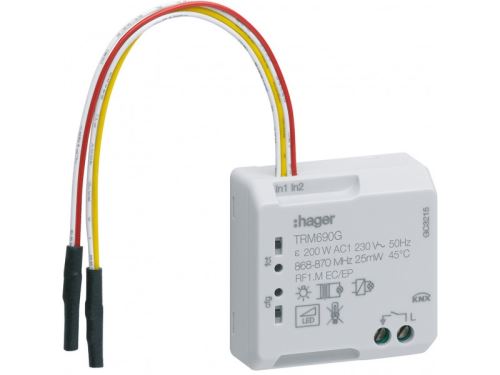 1 sortie éclairage toutes charges 2 fils + 2 entrées KNX Radio (TRM690G)
