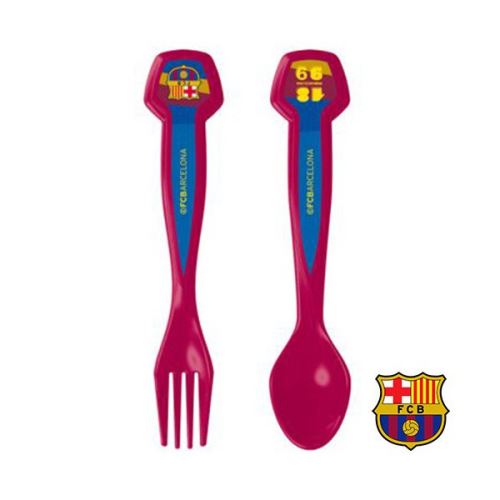 Lot de 2 Couverts FC Barcelone - Une cuillère et une fourchette foot football