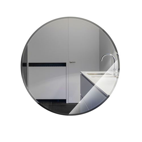 Miroir de salle de bain JEOBEST® 24W Rond Biseau Mural avec lumière LED et Interrupteur Tactile Blanc chaud 60×60cm