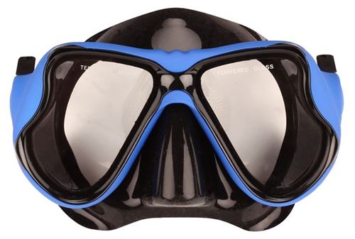 Waimea Masque de plongée sous-marine en caoutchouc noir/bleu cobalt