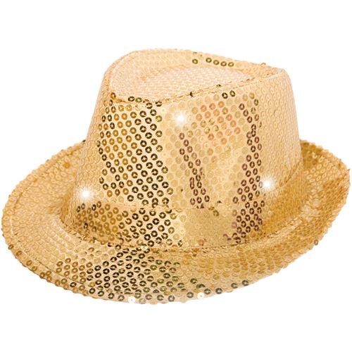 Folat chapeau trilby avec led 37 cm polyester or taille unique