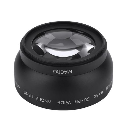VBESTLIFE Objectif de Grand Angle à conversion universelle 52mm 0.45X Adapté aux appareils photo reflex mono-objectif et appareils