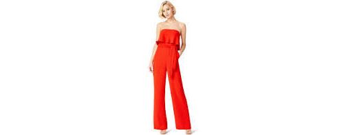 TRUTH & FABLE Combinaison Femme Bustier, Rouge (Red), X-Large