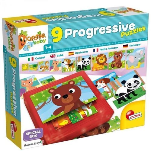 LISCIANI GIOCHI 9 Puzzle progressifs Les chiots