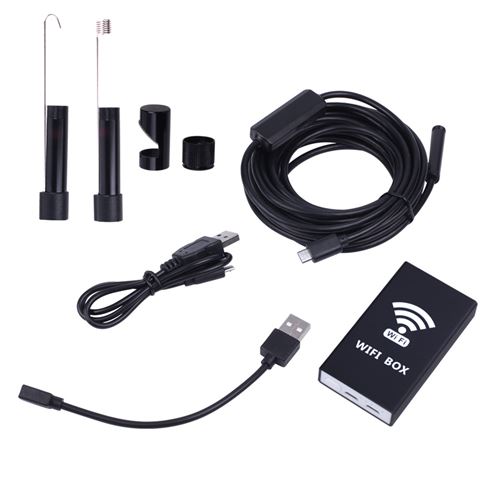 WIFI 1M Endoscope1.2MP caméra 8.0mm oreille otoscope pour iOS / Android Borescope IP68