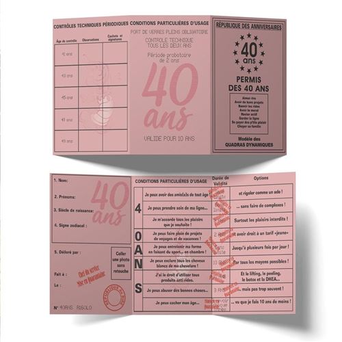 permis de la 40 aine