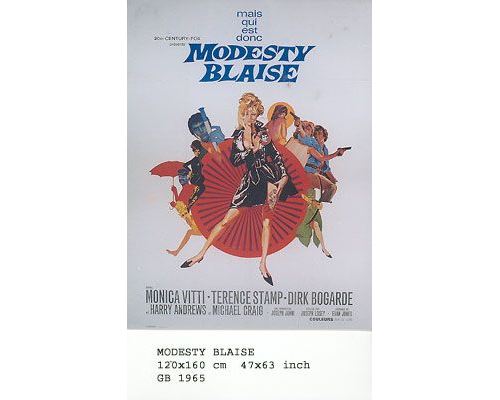 Modesty Blaise AFFICHE CINEMA ORIGINALE