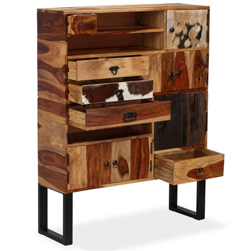 vidaXL Dressoir 100x30x130 cm massief sheeshamhout