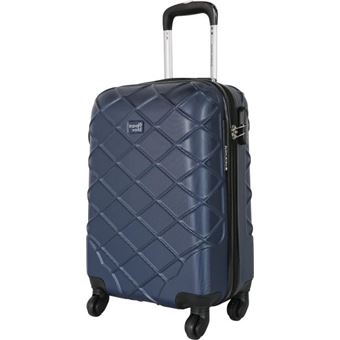 Valise à roulettes légère et durable en ABS rigide 8 roues Bleu bleu marine 21 Carry-on
