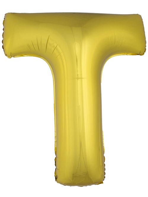 Generique - Ballon Aluminium Géant Lettre T doré 1m